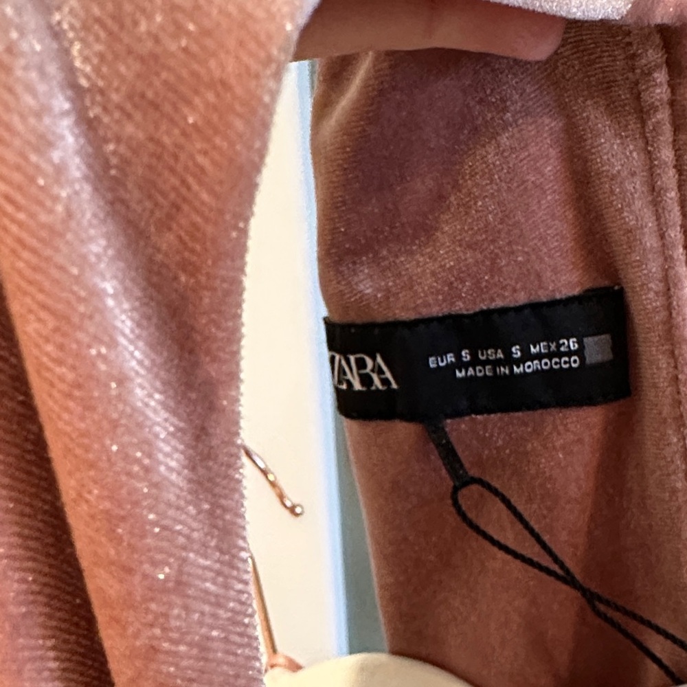Zara Elegant Mauve Velvet Evening Dress - Picture 6 of 8